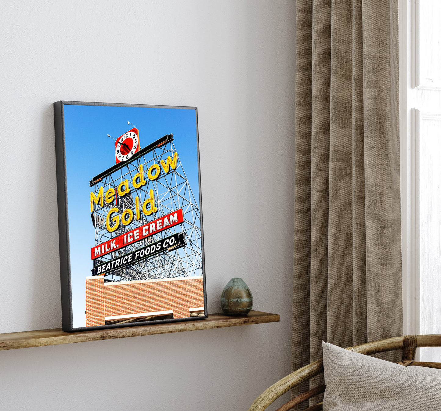 tulsa oklahoma route 66 meadow gold print