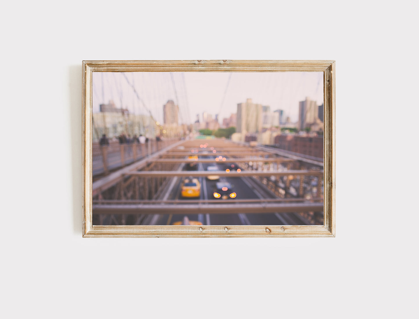 Brooklyn Bridge Traffic Photography Print