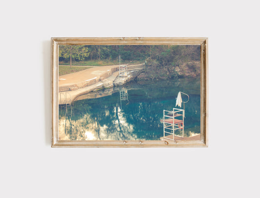 barton springs austin texas print