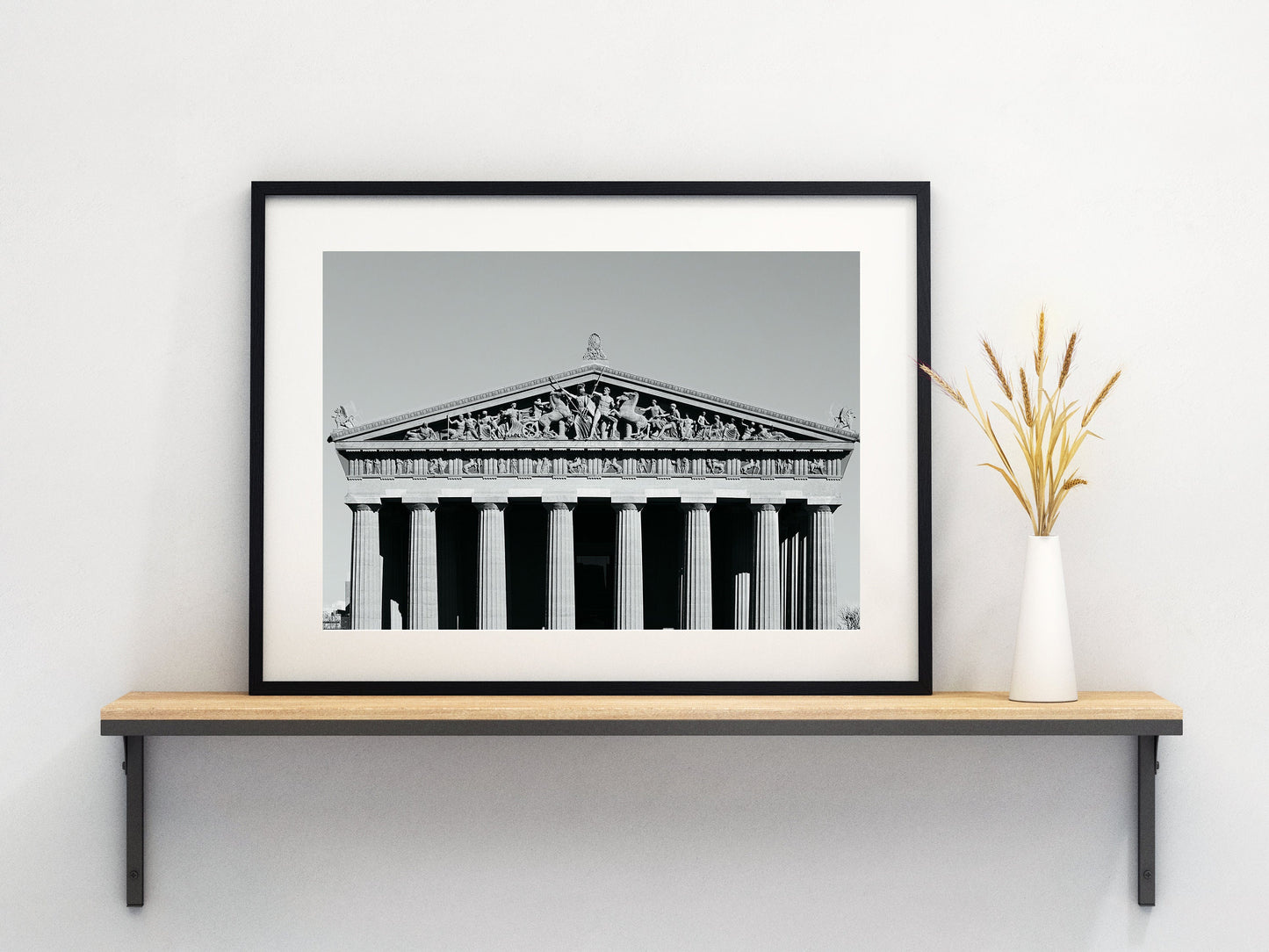 black and white nashville parthenon print