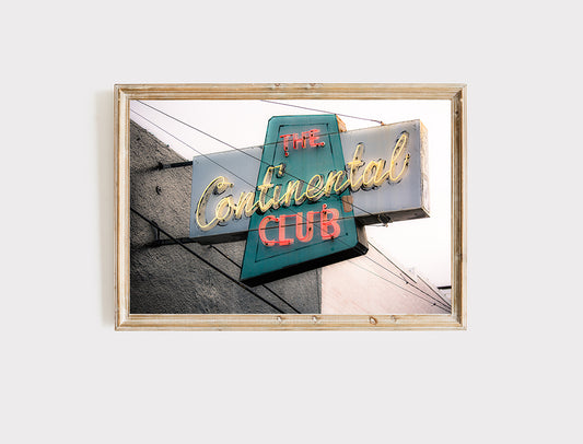 continental club austin print