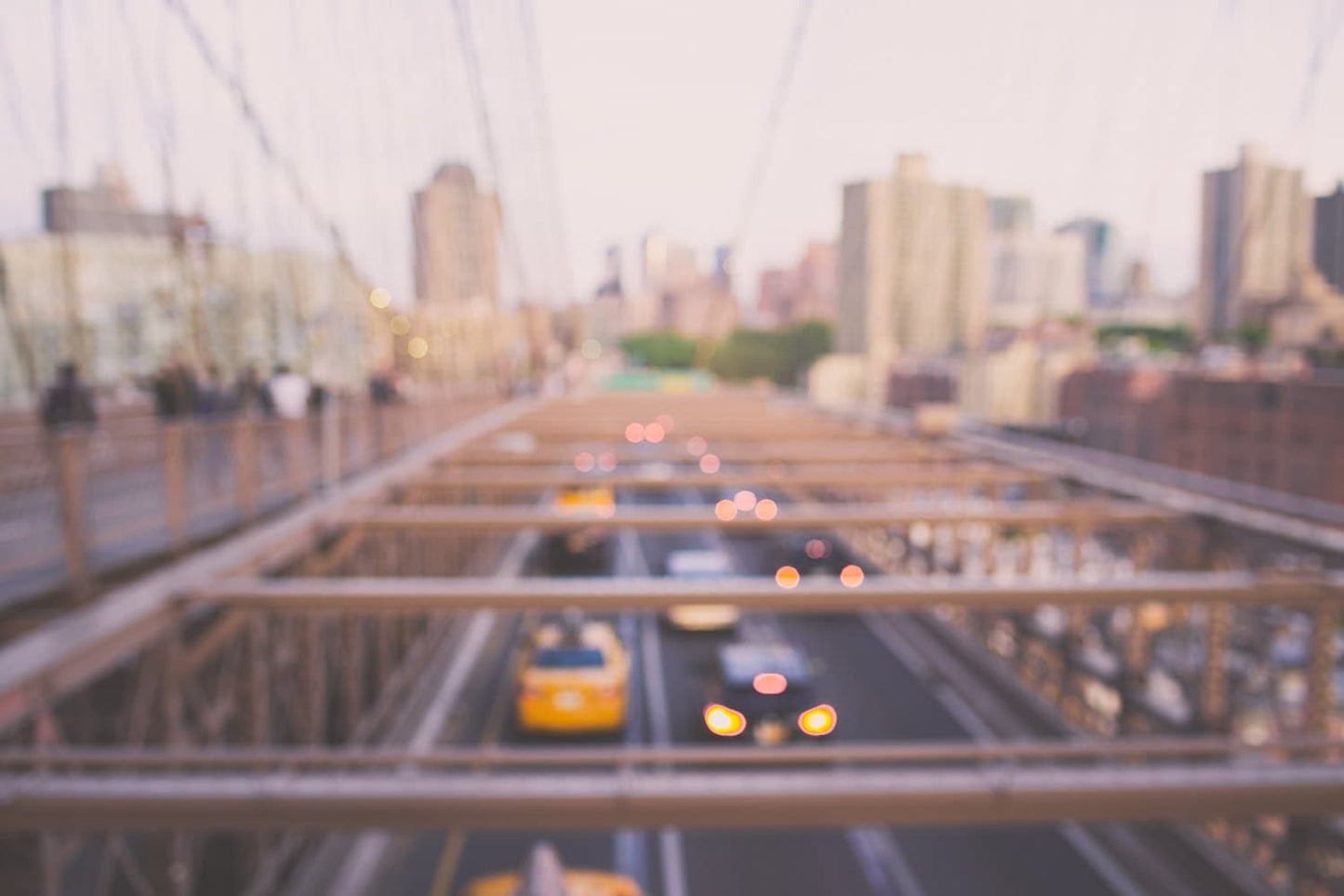 Brooklyn Bridge Traffic Photography Print