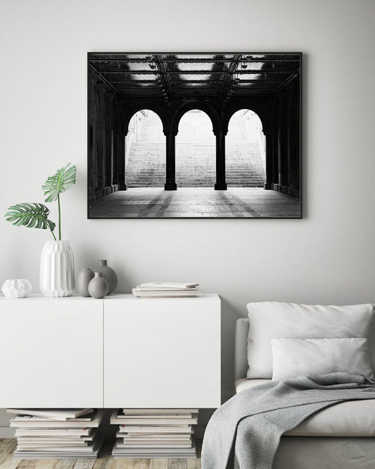 New York City Black and White Central Park Photography Print