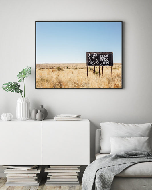 marfa texas come back soon sign