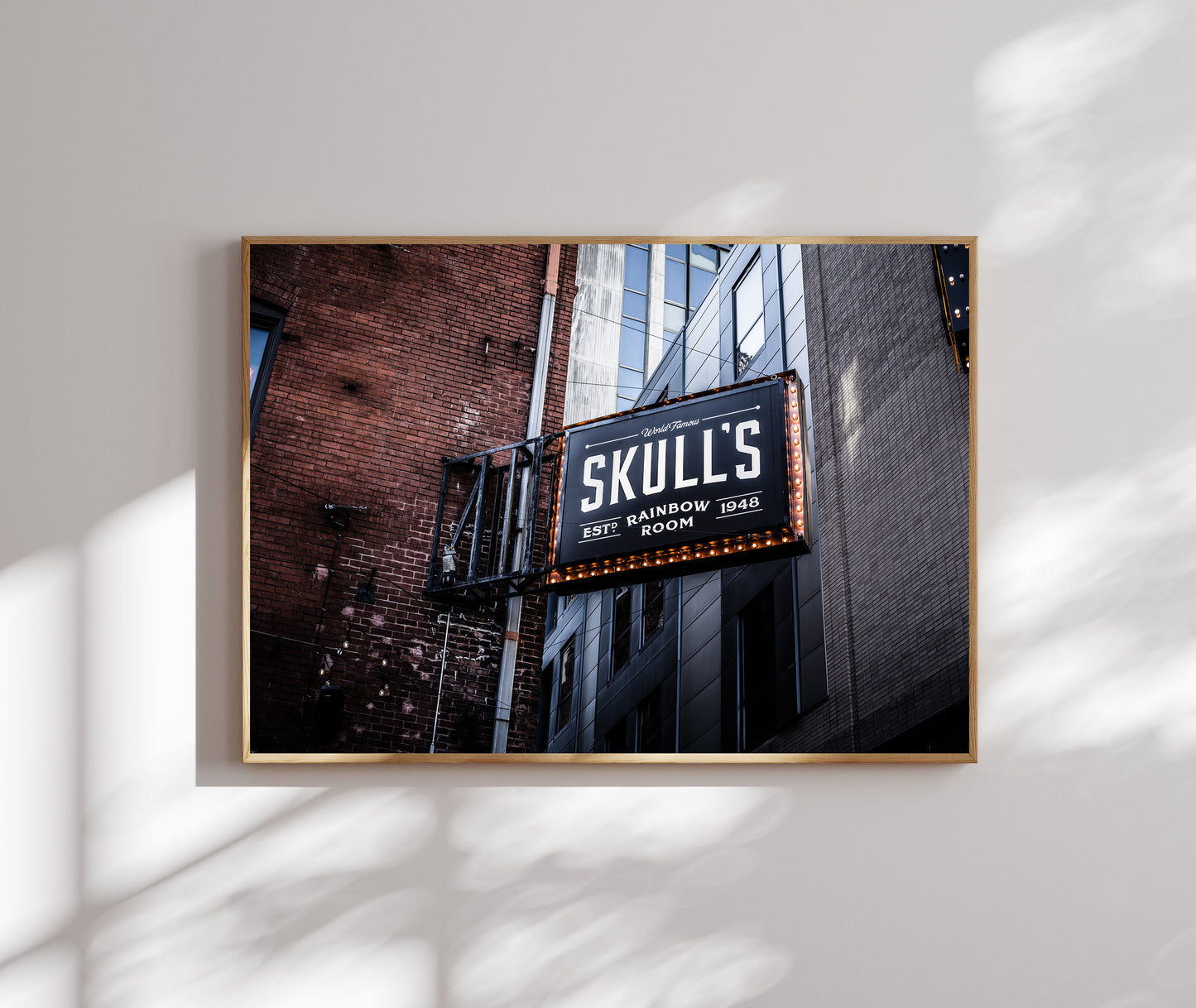 Nashville photography Printers Alley Skull's Rainbow Room Print